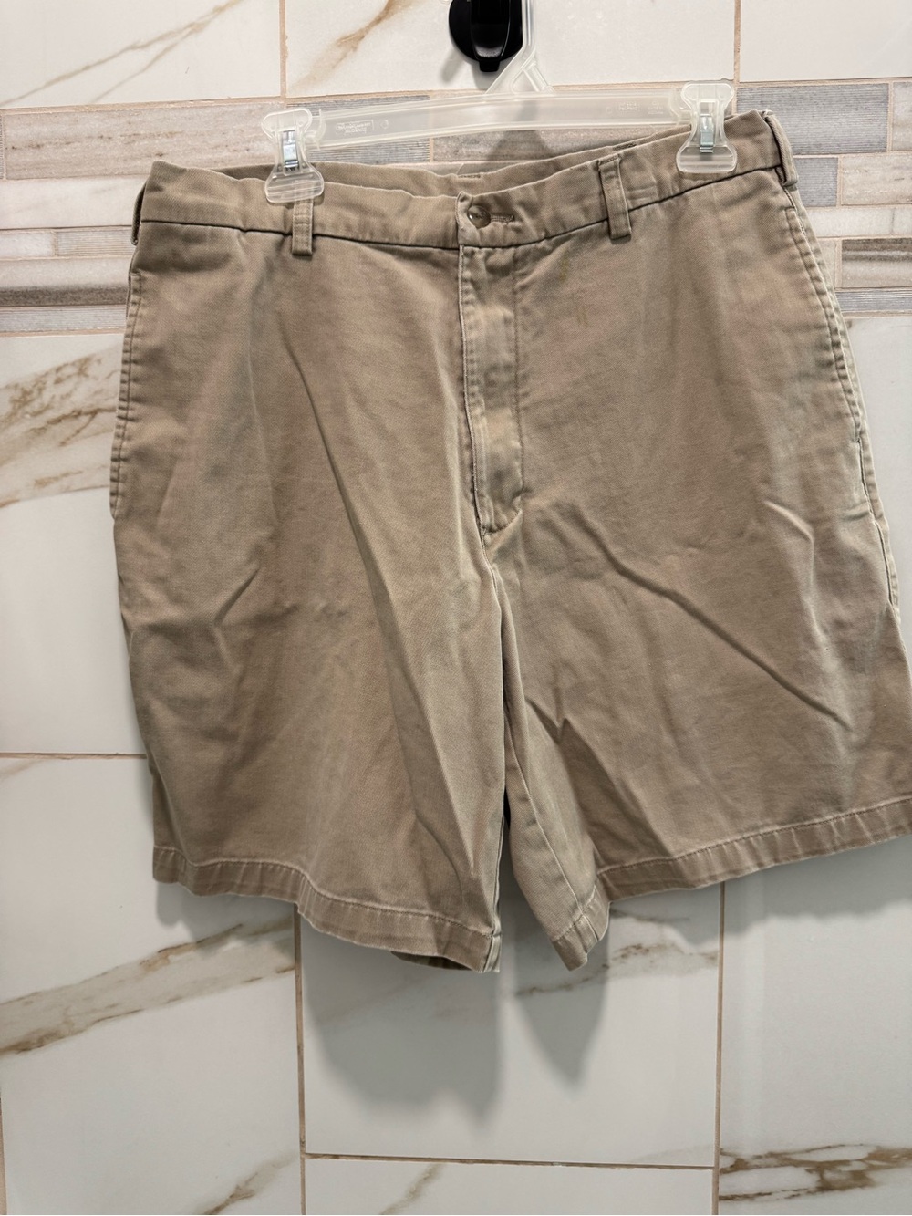 Vintage Roundtree & Yorke Men’s Size 34 Khaki Chino Shorts Cotton Y2K - Picture 5 of 7